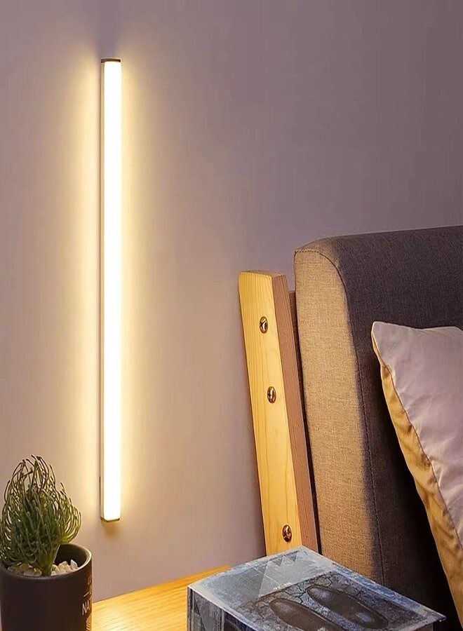 LED Round bar smart sensor, Under Counter Closet Lighting, Wireless Magnetic USB Rechargeable Cabinet Night Light, 3 colors, Dimmable, Sensor Operated Light (2 pack) - Image 1