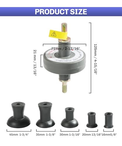 bylikeho Valve Lapping Tool,Valve Lapping Kit,Car Accessories Valve Grinding Tool Valve Lapping Attachment Tool with 5 Suction Plates,Labor Saving Small Engine Valve Lapper Kit for Automotive - Image 2
