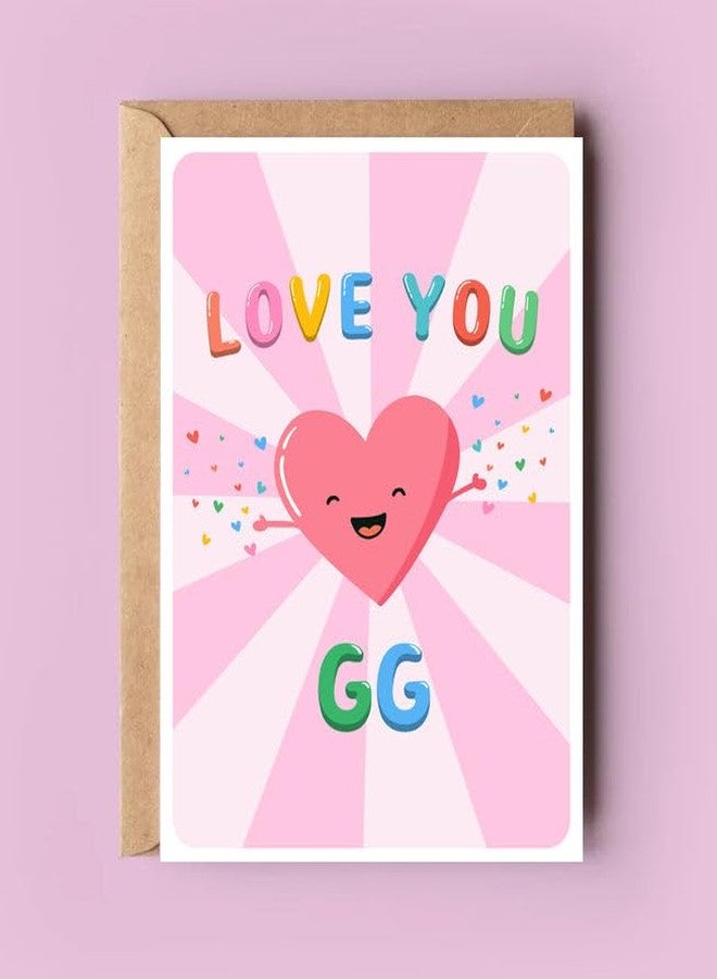 PTDShops Love You Gg Card - Cute Birthday Card For Gg - Mother's Day Gifts - Greeting Card For Anniversary - Thank You- I Love You Gg Card - New Gg Card - Image 1