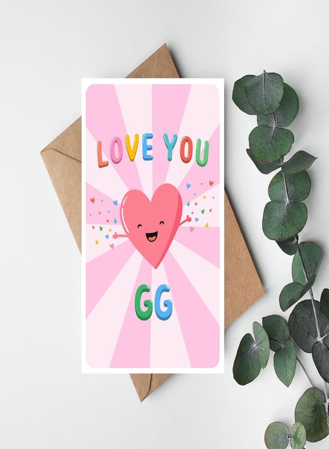 PTDShops Love You Gg Card - Cute Birthday Card For Gg - Mother's Day Gifts - Greeting Card For Anniversary - Thank You- I Love You Gg Card - New Gg Card - Image 2