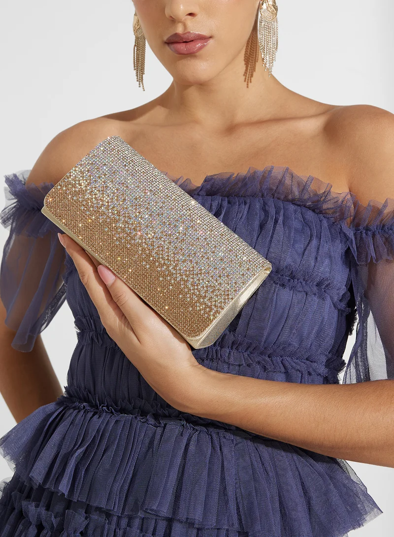 Ella Limited Edition Gold Ombre Embellished Clutch Bag for Women | Best Price UAE