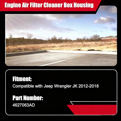FZJDSD Engine Air Filter Cleaner Box Housing Compatible with Jeep Wrangler JK 2012-2018 Replace 4627063AD Air Inlet Cleaner Housing Box Air Intake Housing Box w/o Filter - Image 2