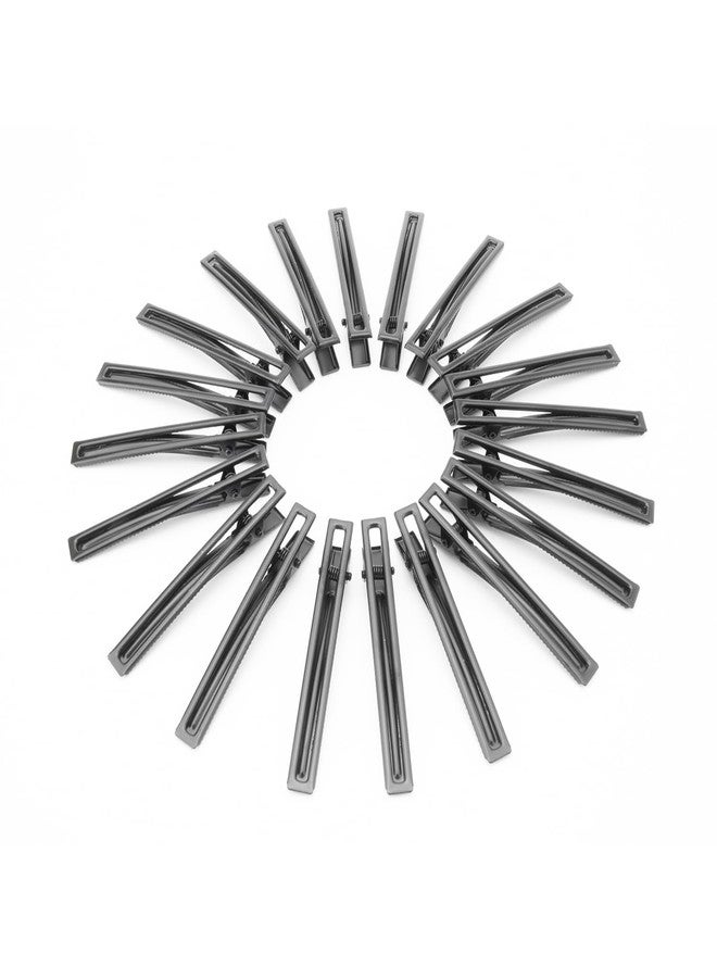 Wynameleri 20 Pcs Metal Black Duckbill Hair Clips hollow out Rectangle Hair Styling Sectioning Clips for Women - Image 2