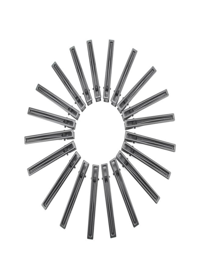 Wynameleri 20 Pcs Metal Black Duckbill Hair Clips hollow out Rectangle Hair Styling Sectioning Clips for Women - Image 1