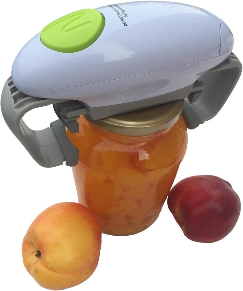 sinmajor Electric Jar Opener, Jar opener, Automatic Jar Opener, Automatic Jar Opener for seniors with arthritis, fits almost all lid sizes, Not applicable to plastic jars(white) - Image 1