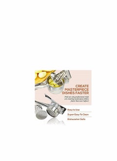 SYOSI Stainless Steel Potato Ricer – Manual Masher for Potatoes, Fruits, Vegetables, Yams, Squash, Baby Food and More - 3 Interchangeable Discs for Fine, Medium, and Coarse, Easy To Use  - Image 5