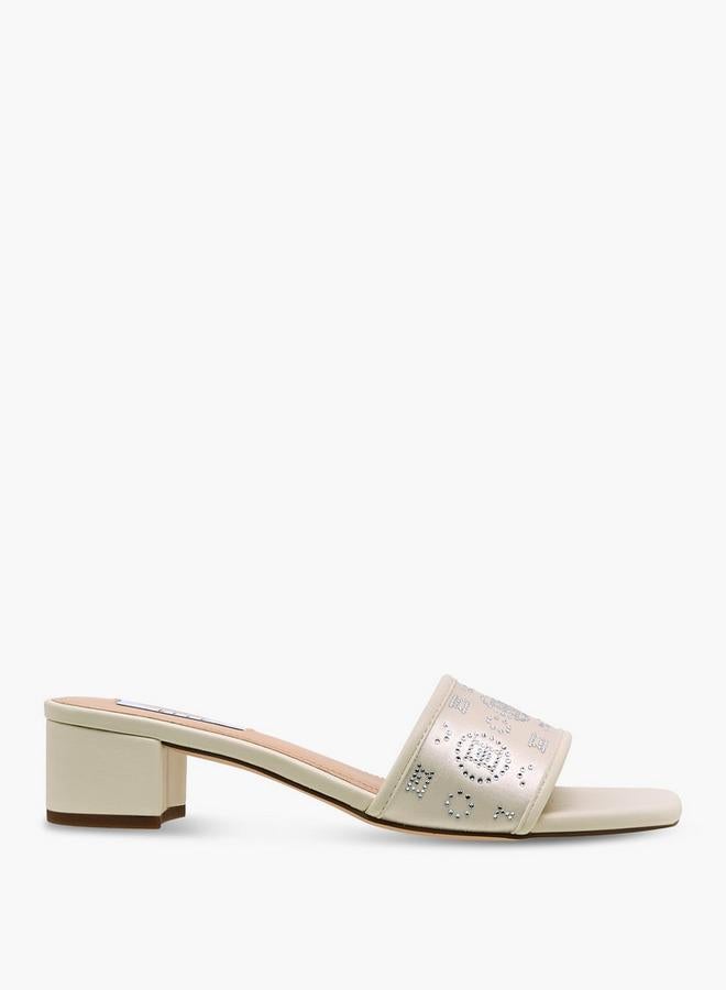 ELLE Women Embellished Block Heel Sandals - Image 3