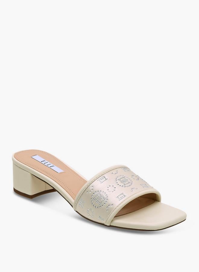 ELLE Women Embellished Block Heel Sandals - Image 2
