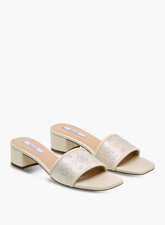 ELLE Women Embellished Block Heel Sandals - Image 1