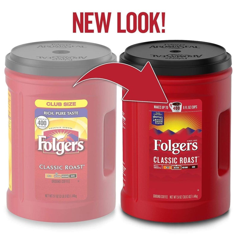 Folgers Coffee, Classic(Medium) Roast, 51 Ounce, Red - Image 2