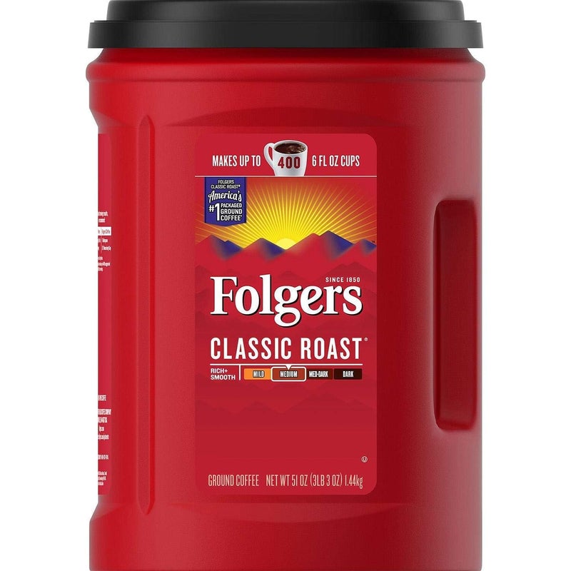 Folgers Coffee, Classic(Medium) Roast, 51 Ounce, Red - Image 1