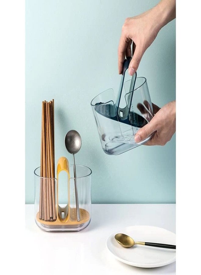 Jolfay Multi-Function Utensil Holder | PP Flatware Drainer Storage Box | Spoon Fork Kitchen Organizer Rack | Kitchen Tools - Image 2