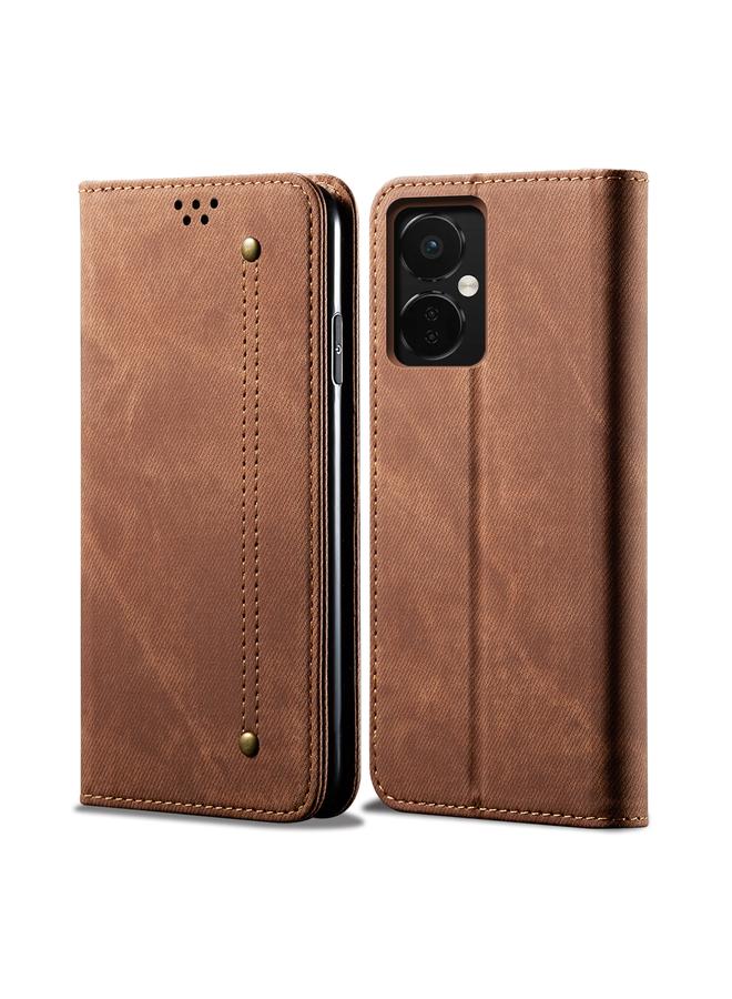 اس-توب جراب هاتف OnePlus Nord CE 3 من الجلد القابل للطي بنسيج الدنيم - Image 1