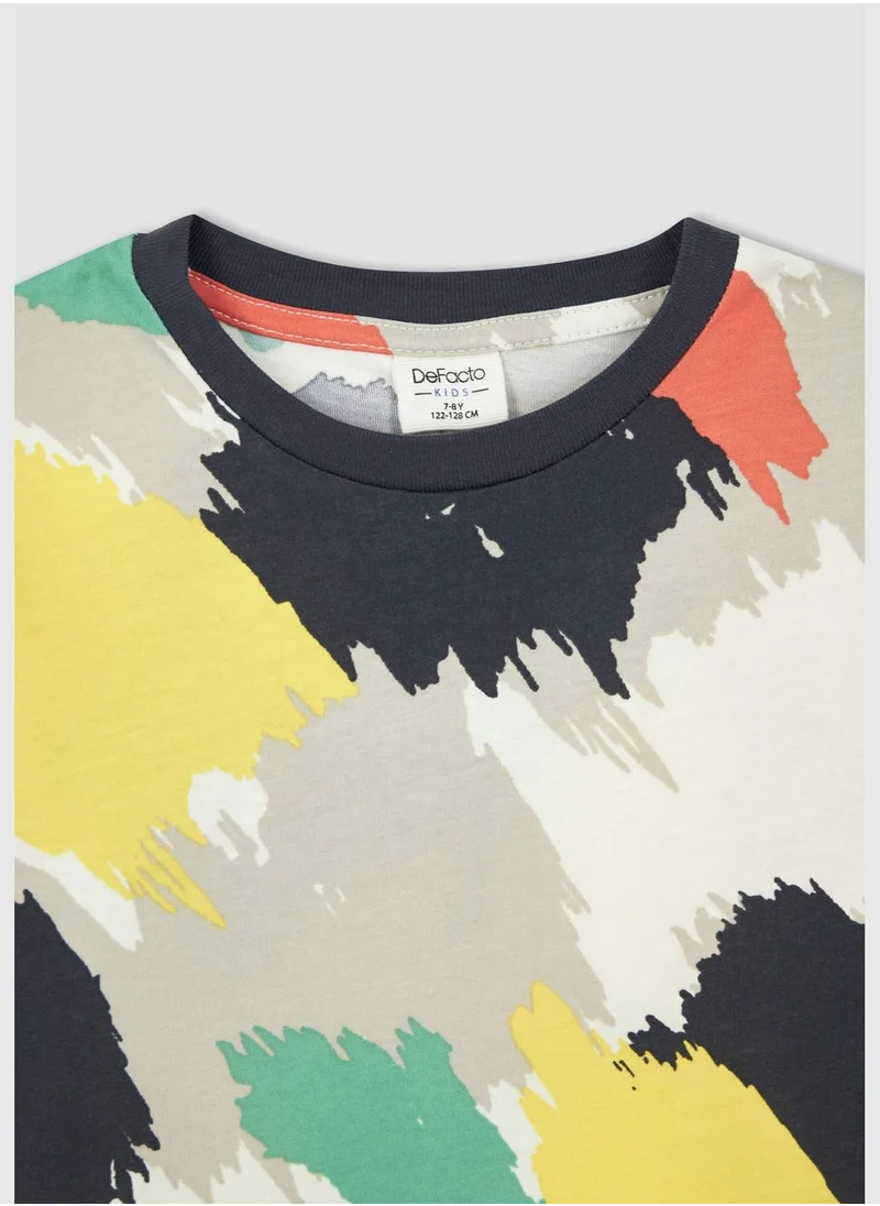 DeFacto Regular Fit Short Sleeve Colour Block T-Shirt