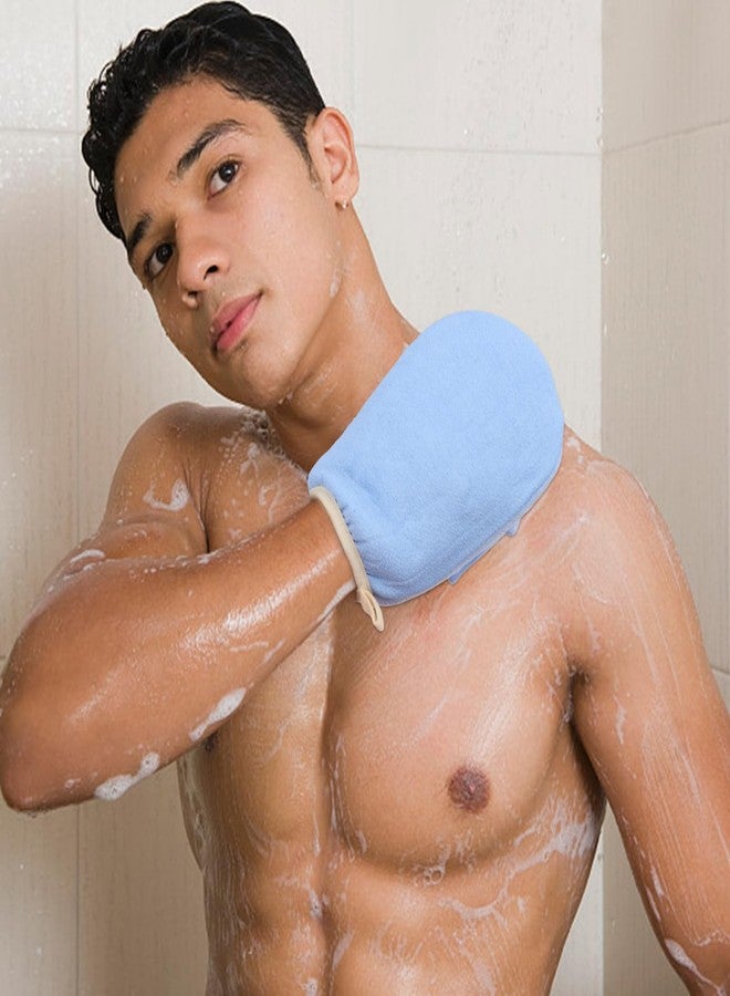 Amariver 3 Pack Bath Loofah Body Sponge Brushes Loofah Exfoliating Glove Bath Shower Glove with Flower Bath Ball Bath Shower Loofah Sponge for Women and Men (Blue) - Image 5