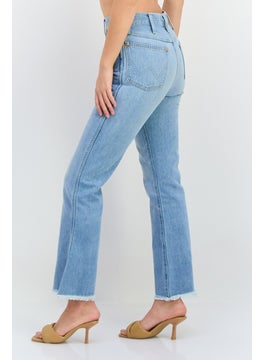 Wrangler Women Regular Fit Washed No Stretch Jeans, Blue  - Image 2