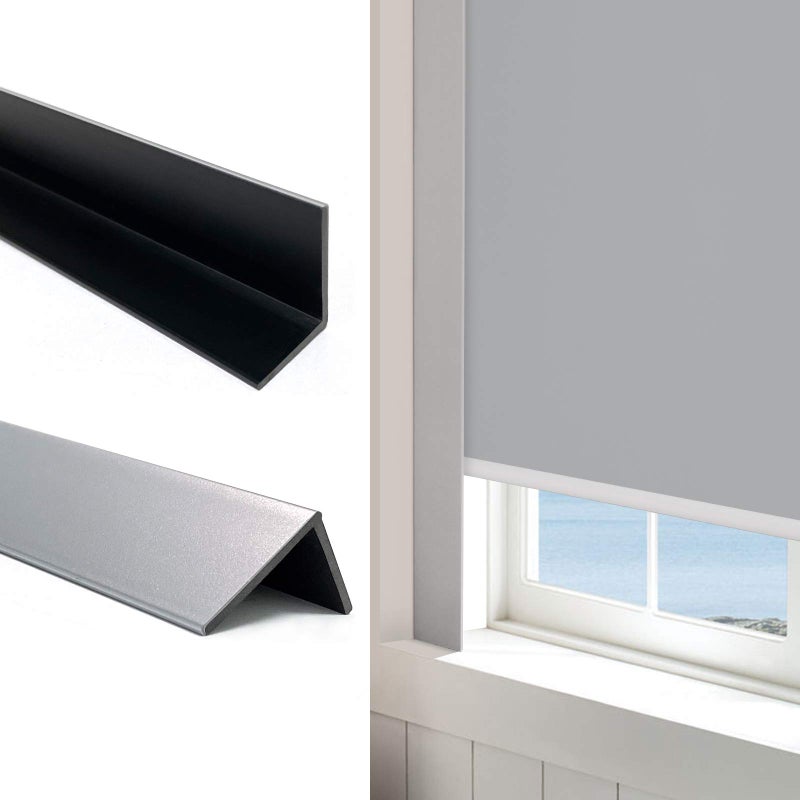 Keego Keego 100 Blackout PVC Light Blockers for Window Shades and Blinds  Block Light Along The Sides of Blackout Blinds Great for Bedroom Nursery Light Blocking Strips Silvery Grey 585 2pcs 