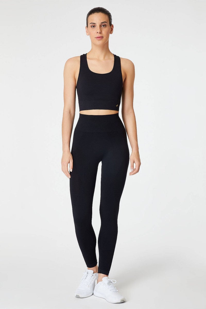 Jerf Gela High Waist, Flexible and Lifting Sports Tights Black  - Image 2