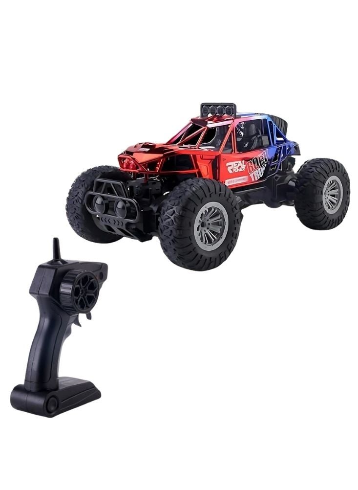 بريميم شاحنة زحف صخرية حمراء وسوداء تعمل بالتحكم عن بعد للطرق الوعرة - سيارة تسلق بعجلات كبيرة تعمل بالتحكم عن بعد، لعبة طاقة لجميع التضاريس - Image 3