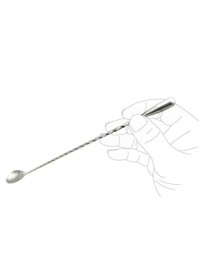 GFDesign 15.7“ Extra Long Cocktail Mixing Spoon Set Food-Grade 18/8 Stainless Steel Stirrer Spiral Pattern Bar Cocktail Shaker Spoon for Ice Cream Smoothies Malts Milkshakes Juice Coffee Tea Drink - Image 4
