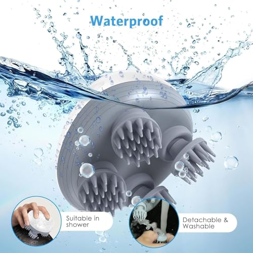 Veentus Head Massager for Scalp | Electric Kneading Handheld & Rechargeable Head Massager Device for Full Body Massage, Deep Relaxation, Portable Scratcher Use, and Daily Hair & Scalp Care Support - Image 5