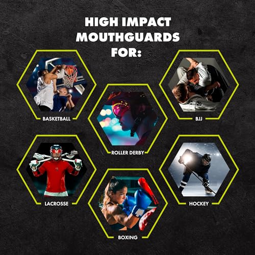 DAMAGE CONTROL High-Impact Mouth Guard – Sports Mouthguard for Boxing, Football, Hockey, Lacrosse & Basketball, Protects Teeth & Jaw, Protective Mouthpiece for Adults & Youth (Adult, Black 2.0) - Image 3