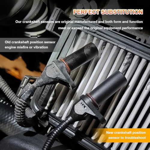 Rebvugr Crankshaft Position Sensor, Crank Sensor, Engine Crankshaft Position Sensor Compatible with Modern Hyundai Tucson Accent Kia Rio Soul Dodge, Replace OEM#39180-2B000 391802B000 SU13885 - Image 3