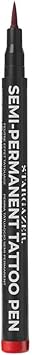Stargazer SemiPermanent Vegan Tattoo Pen 2 Up To 24 Hour Strong Brown Colour For Skin Art With A Fine Line Nib - Image 1