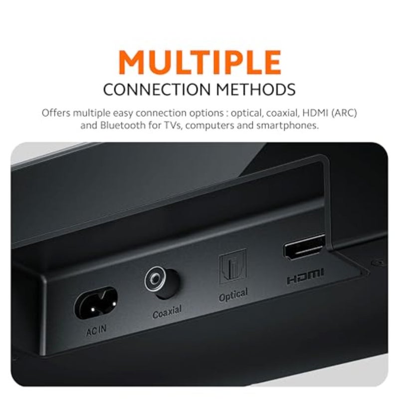 Soundbar Pro 2.0 قناة للمسرح المنزلي، مصنوع من سبائك الألومنيوم، أسود، صوت Dolby غامر - Image 4