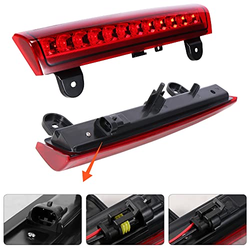 HUSUKU High Mount 3rd Third Brake Light Cargo Light Fits For Chevy Tahoe GM/Suburban/GMC/Yukon 2000-2006 LED Rear Cargo Light/Stop LED Light (Red Housing) - Image 5