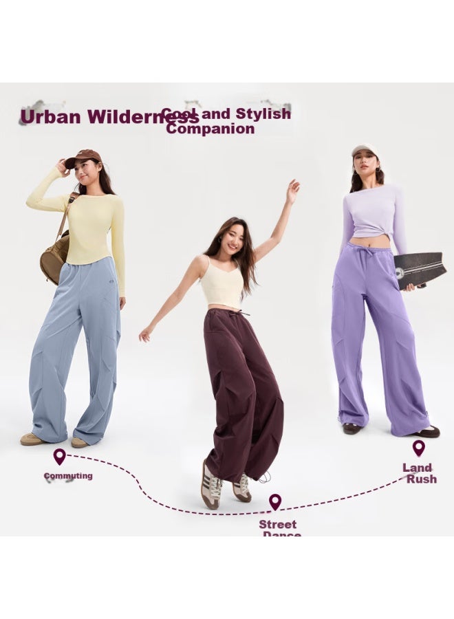Vfu Women's Workwear Quick-dry Sports Pants New Straight Slim Wrinkle-resistant Outdoor Hiking Autumn Cherry Red Lacquer M - Image 2