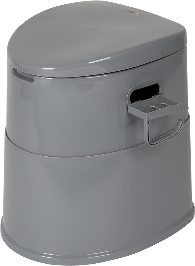 Dhadh Portable Toilet for Adults Travel Toilet Waterproof Removable Toilet Paper Holder Sturdy Outdoor Potty for Travel RV Gray Portbale toilet - Image 4