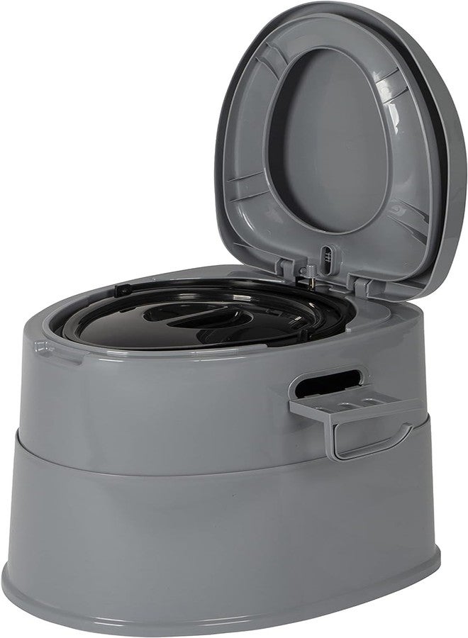 Dhadh Portable Toilet for Adults Travel Toilet Waterproof Removable Toilet Paper Holder Sturdy Outdoor Potty for Travel RV Gray Portbale toilet - Image 3