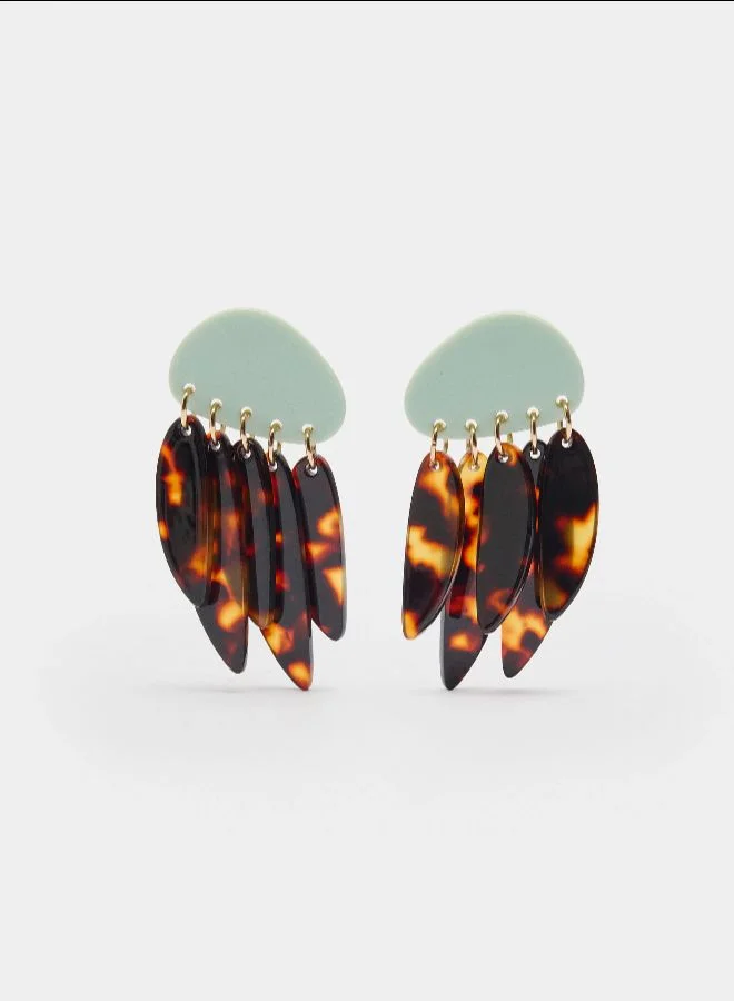 PARFOIS Long Earrings With Resin