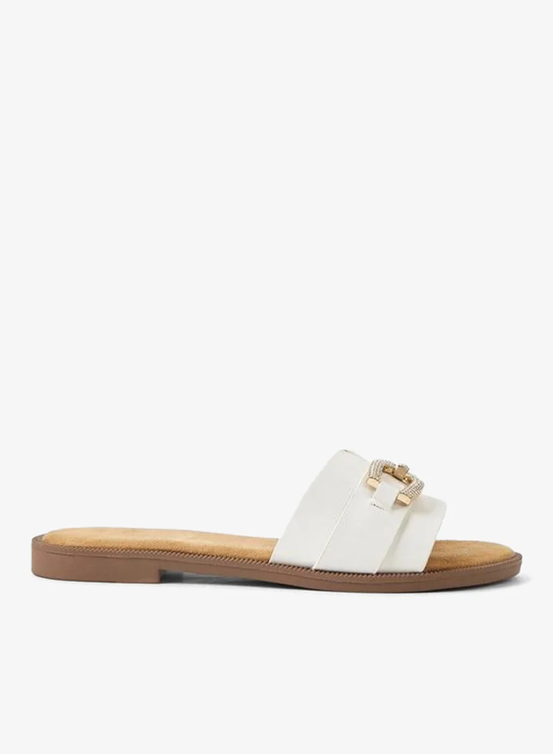 Celeste Women Stone Embellished Flat Sandals