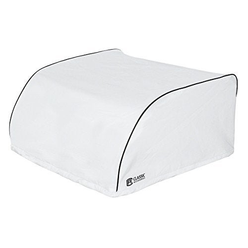 Classic Accessories Over Drive RV Air Conditioner Cover, Dometic Brisk II, White, Heavy-Duty Fabric, Draw Cord Hem, Easy to Clean Vinyl - Image 1