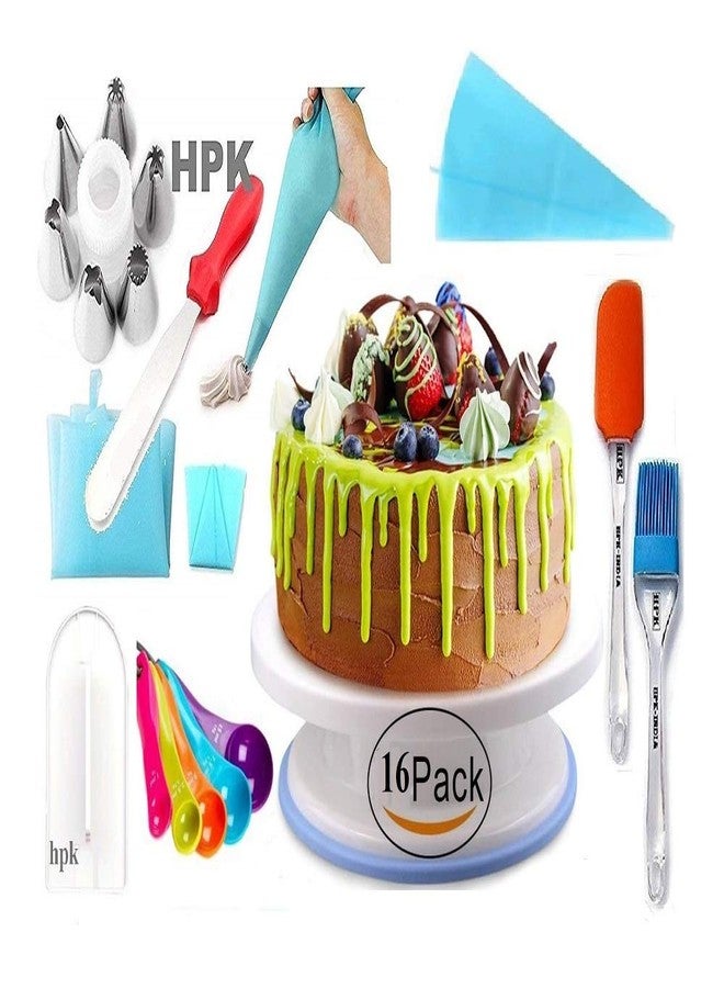 HPK 16 New Pack Cake Making Supplies Decoration Sculpting Tools & Accessories Set Multi Color (Code-hpk-0ak6) - Image 1