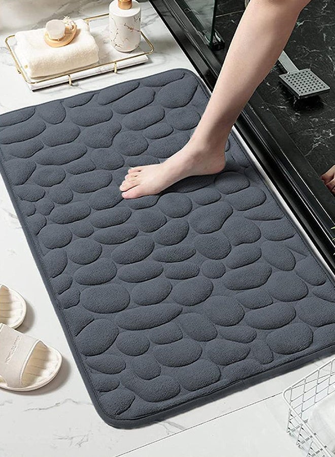 DUNISO 2 Pieces Bathroom Rugs Mat Super Soft Water Absorbent Microfiber Non-Slip Quick Drying Bath Tub Mat Toilet Rugs Perfect Bathroom Mats for Bathroom Tub and Shower - Image 3