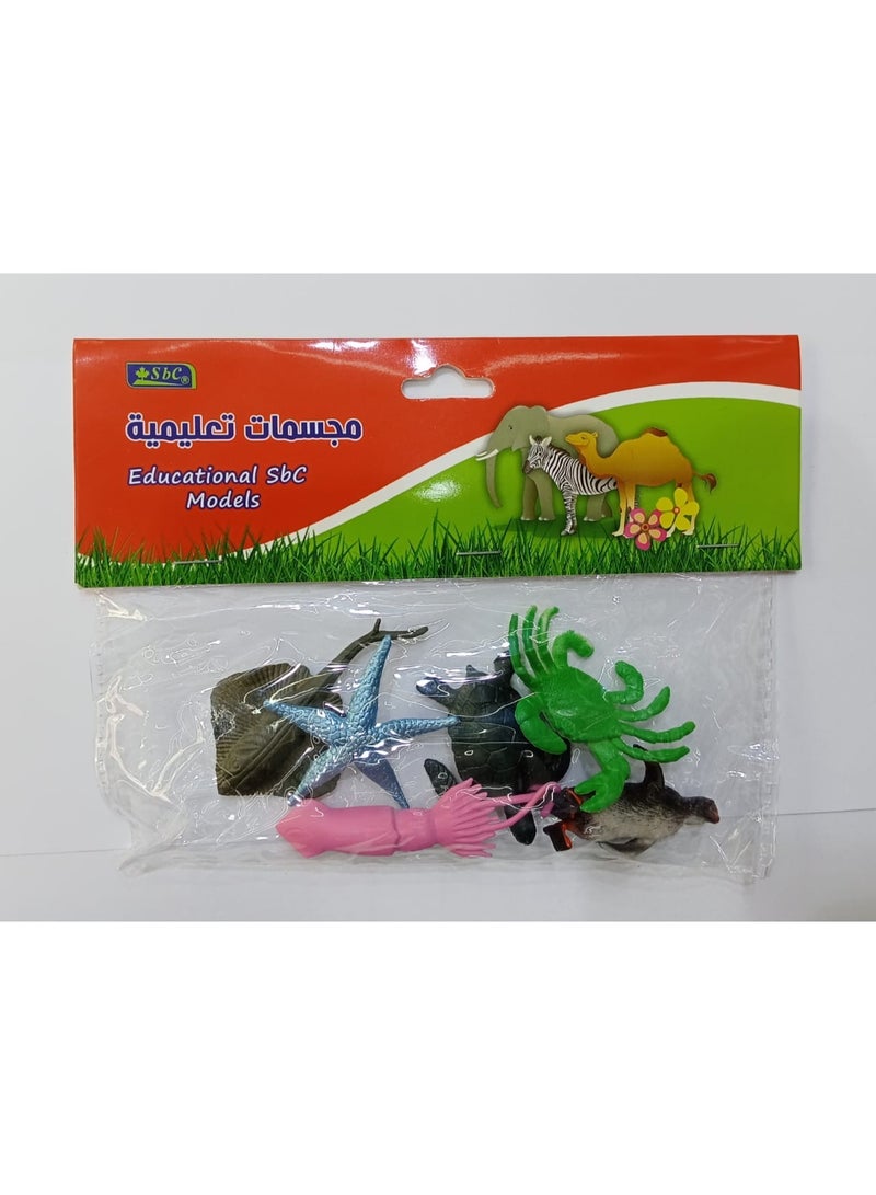 SBC Realistic Aquatic Animal Toy, 6 Pcs Under Seas World Sea Animal Toys for Kids, Ocean Creature Toys, Sea Animal Toy Figure for 3+ Years Old Kids, Boys Girls
