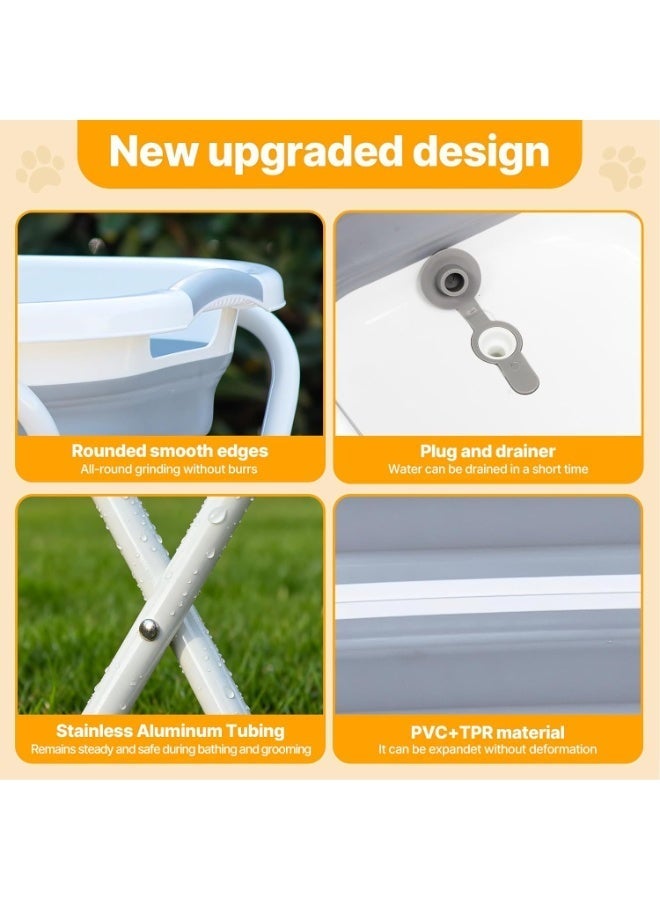 والالا حوض استحمام مرتفع للأطفال، محطة غسيل، حوض استحمام محمول قابل للطي، للاستخدام الداخلي والخارجي - Image 3