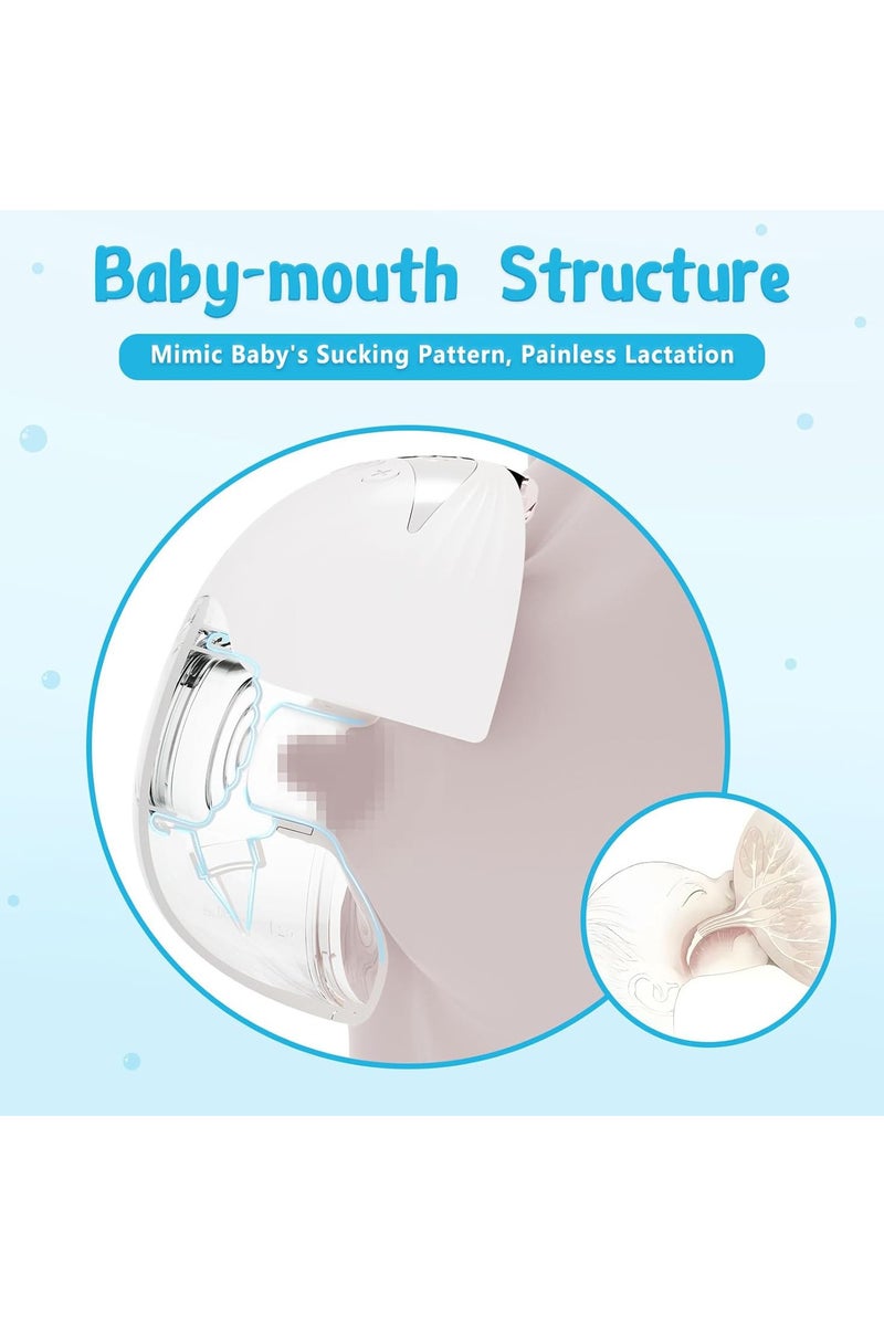 بلان A مضخة حليب كهربائية محمولة تُرتدى داخل حمالة الصدر بدون استخدام اليدين، مزودة بـ 4 أوضاع و12 مستوى شفط، شاشة LED ذكية، بطارية قابلة للشحن، وسعة 210 مل للاستخدام اليومي المريح - Image 2