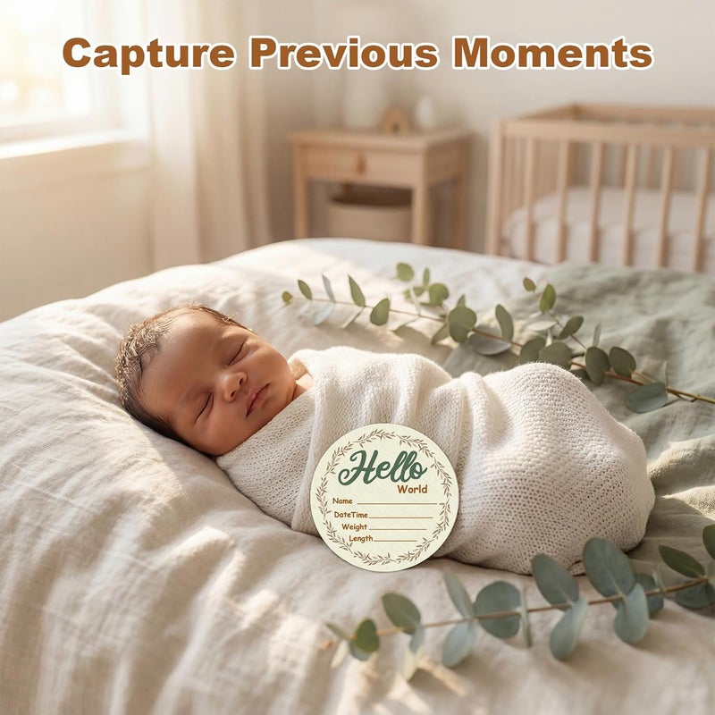 Al Raied ARS® 10 Pack Baby Monthly Milestone Cards - Double Sided Signs for Newborn Photography & Growth - Image 3