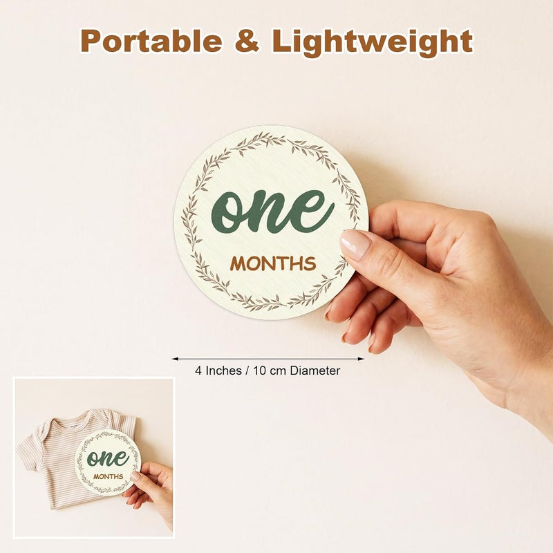 Al Raied ARS® 10 Pack Baby Monthly Milestone Cards - Double Sided Signs for Newborn Photography & Growth - Image 2