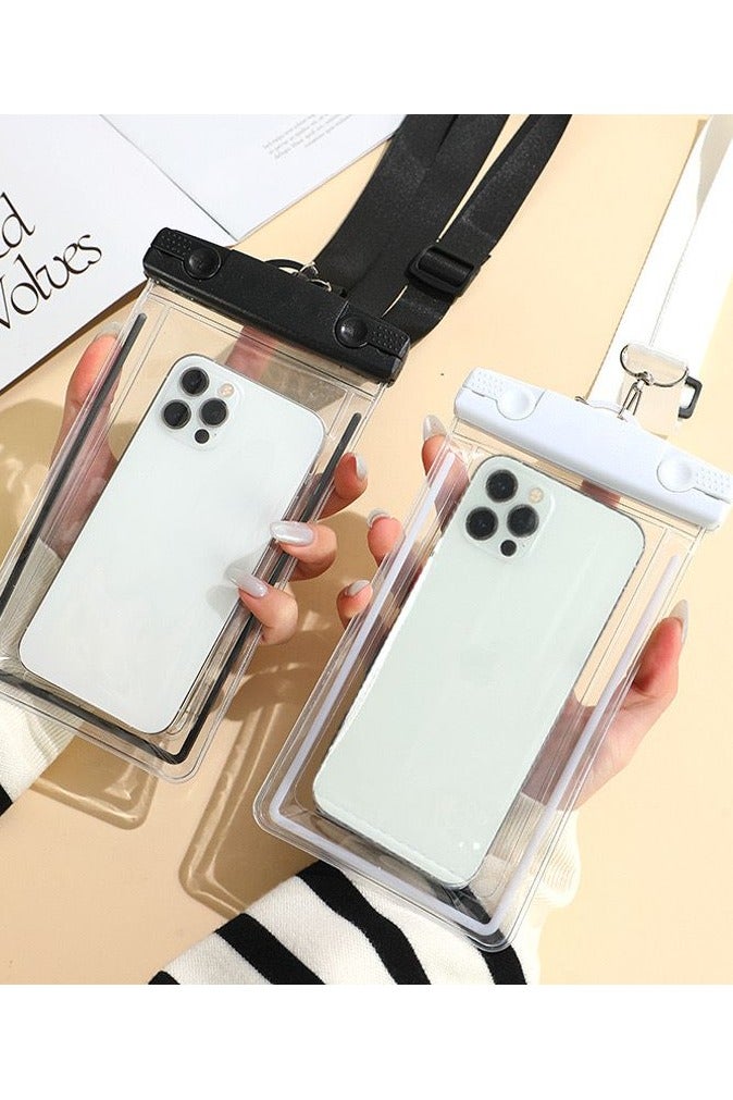 Waterproof Phone Case Black, IPX8 Certified 30M Waterproof Phone Pouch Waterproof Cell Phone Case Fit for Big Phones up to 7.2'' Compatible with iPhone 12/13/14/15/16 Pro Max S22 S23 Ultra  - Image 2
