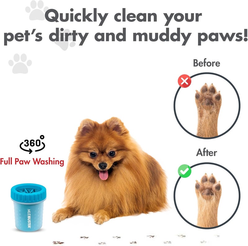 Dexas Mudbuster Portable Dog Paw Cleaner, Small, Blue,Pw700312 - Image 4