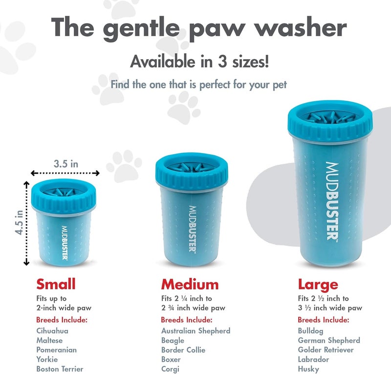 Dexas Mudbuster Portable Dog Paw Cleaner, Small, Blue,Pw700312 - Image 3