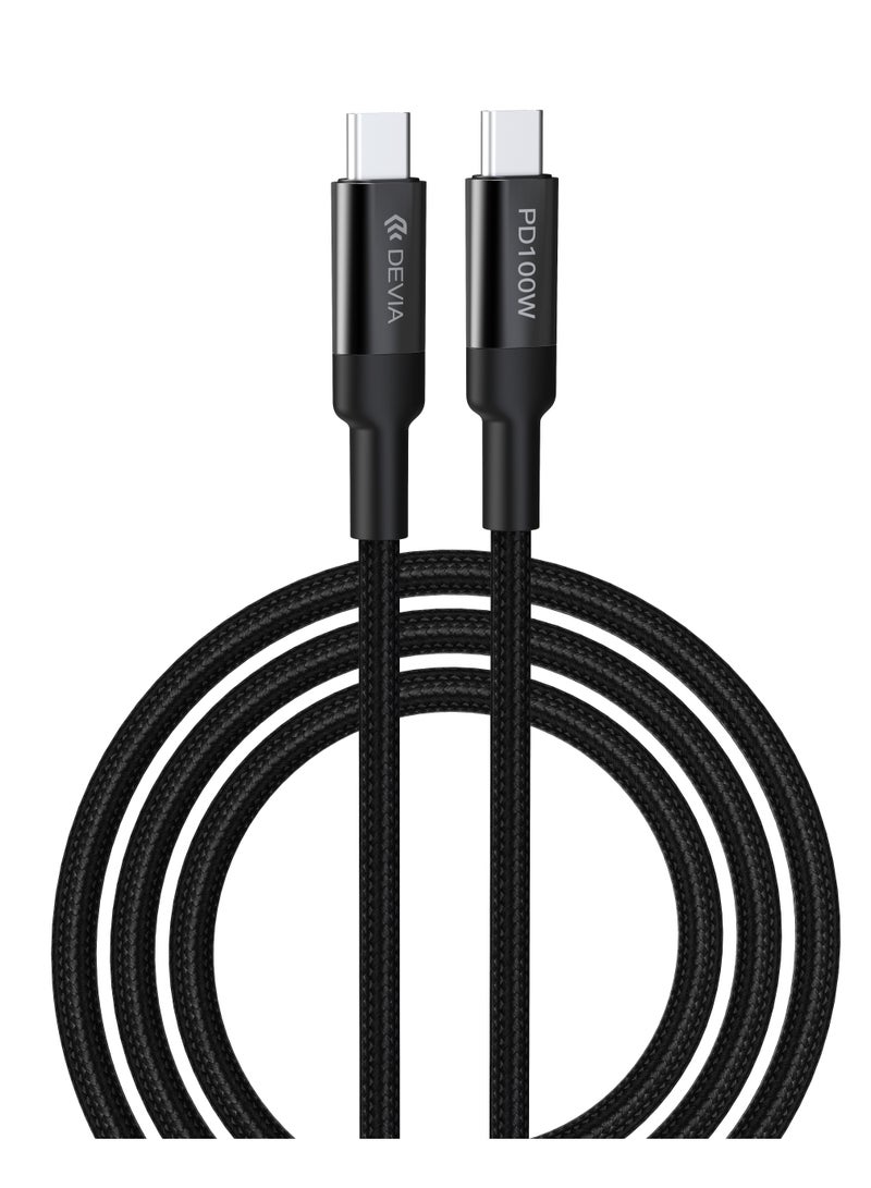 devia Original Super Fast Type-C Charger Cable - 1.5m USB C to USB C Cable - 100W PD Fast Charging - Image 3