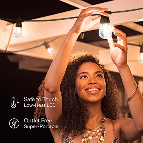 brightech أضواء سلسلة USB من برايتك أمبيانس برو - 24 قدم أضواء سلسلة مقاومة للماء بدرجة تجارية - أضواء فناء خارجية مقاومة للكسر للتخييم والفناء والشرفة والكريسماس - 1 واط 12 لمبة، أبيض دافئ - Image 5