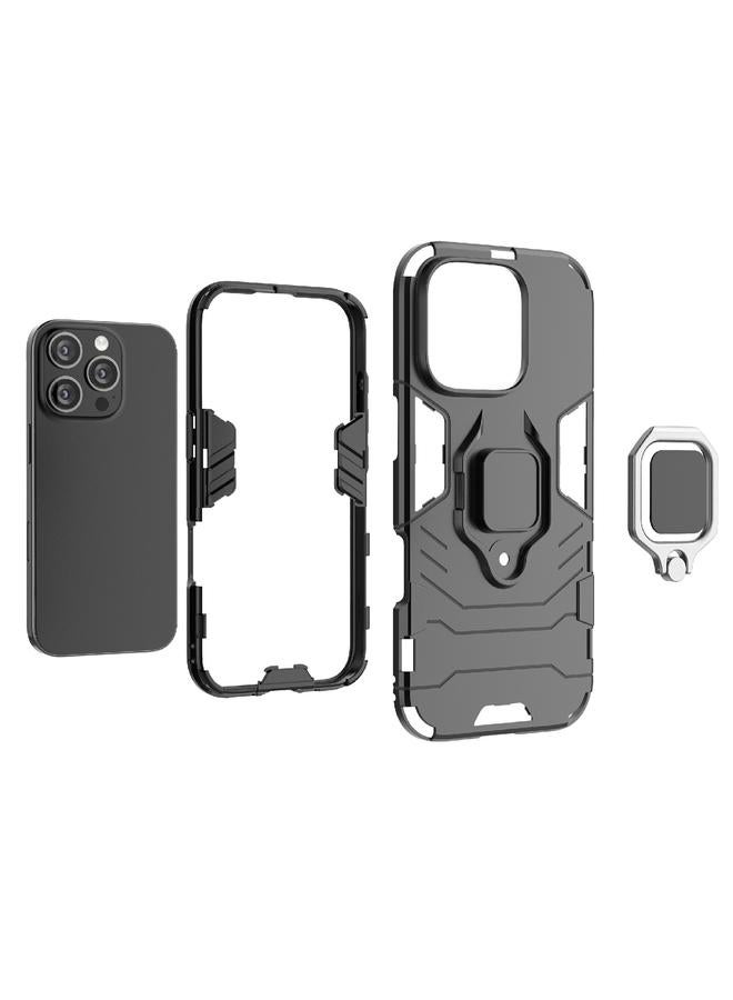 S-TOP Case For iPhone 16 Pro Shockproof PC + TPU Holder Phone Case - Image 4