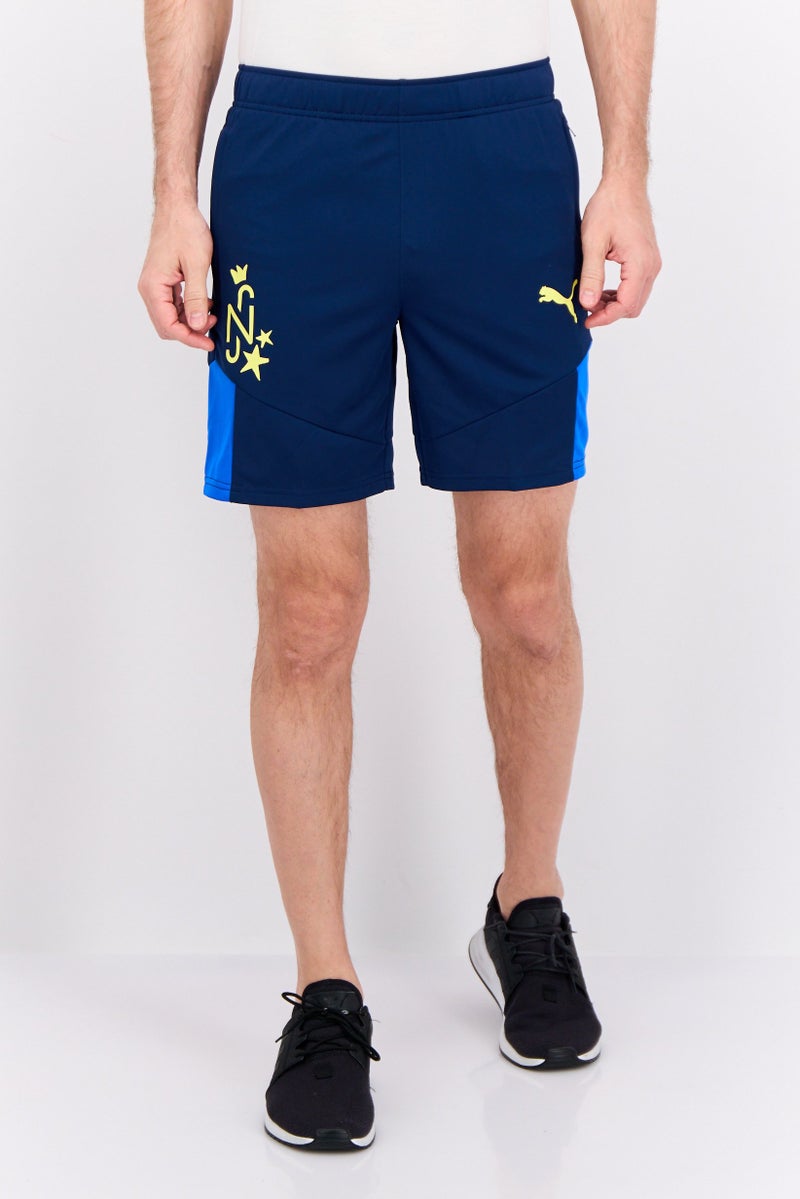 Puma x NJR Men Sportswear Fit Drawstring Training Shorts, Navy Blue - Image 1